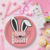 マバニーエレガントイースターシンプルかわいい家族 ペーパープレート (パーティー)