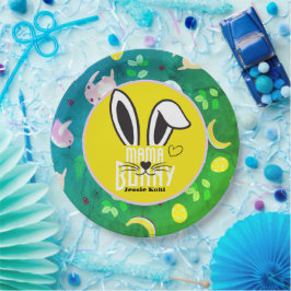 マバニーエレガントイースターシンプルかわいい家族 ペーパープレート