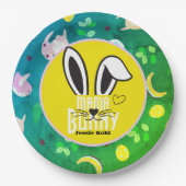 マバニーエレガントイースターシンプルかわいい家族 ペーパープレート (正面)