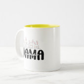 マバニーマグ – かわいい家族のウサギのプレゼント ツートーンマグカップ (正面左)