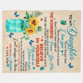 マパーソナライズされたマの愛 フリースブランケット (正面(横))