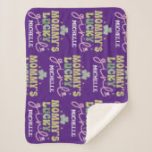 マパーソナライズされたマズラッキーガールシェルパブランケット シェルパブランケット (正面)