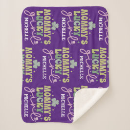 マパーソナライズされたマズラッキーガールシェルパブランケット シェルパブランケット