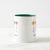 マパーソナライズされたマズラブ開花誕生月花 ツートーンマグカップ (中央)