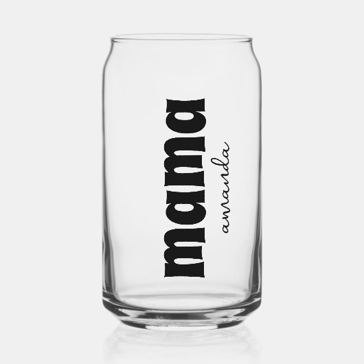 マパーソナライズされたマ名 ガラス缶 (正面)