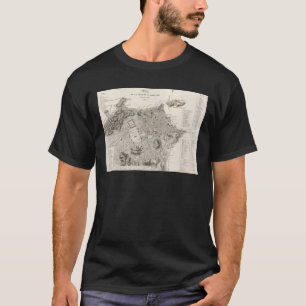 マパ・ダ・シド・ド・リオ・デ・ジャネイロ(1820年)Tシャツ Tシャツ