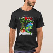 マヒおもしろいマヒフィッシュ恋人クリスマス照明マヒマヒ Tシャツ (正面)