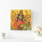 マヒシャスールマルディニドゥルガクロック スクエア壁時計 (ホーム)