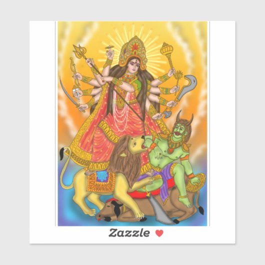 マヒシャスールマルディニドゥルガステッカー シール (シート)