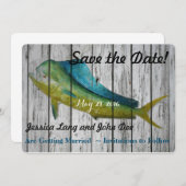 マヒマヒで日付を保存 招待状 (正面/裏面)