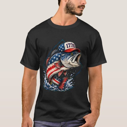 マヒマヒ釣り人バッジ Tシャツ (正面)