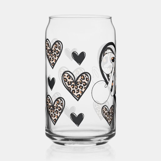 マヒョウ柄 ガラス缶 (正面)