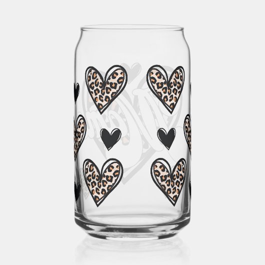 マヒョウ柄 ガラス缶 (右)