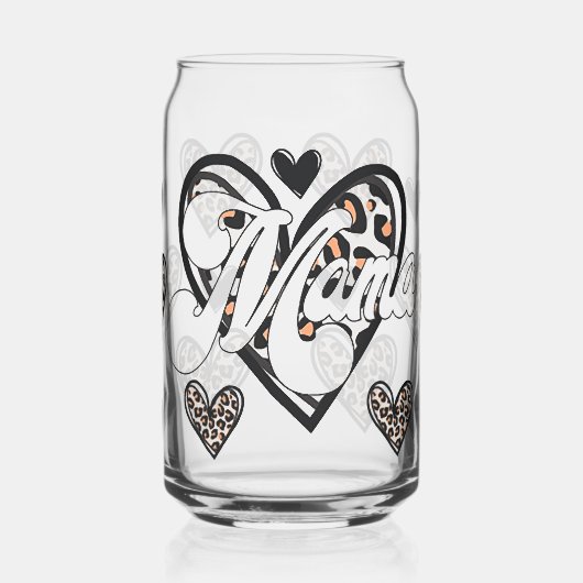 マヒョウ柄 ガラス缶 (左)