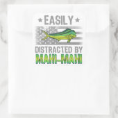 マヒ・マヒ、漁民の米国旗に簡単に気を取られる スクエアシール (バッグ)