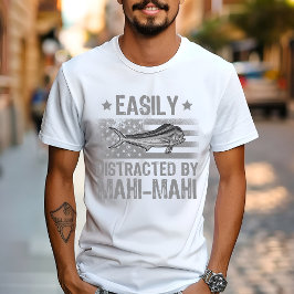 マヒ・マヒ、漁民の米国旗に簡単に気を取られる Tシャツ