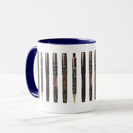 マビエトッドブラックバードトップフィラーファウンテンペンマグ マグカップ (正面左)