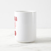 マピンクボウとレッドさくらんぼコケットスタイル コーヒーマグカップ (中央)