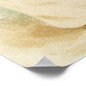 マフの女の子を描いたクリスマスカード ポスター (角)