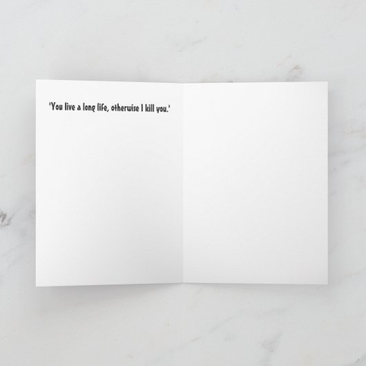 マフィアおもしろい誕生日のカスタマイズ可能なグリーティングカード カード (内部)