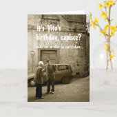 マフィアおもしろい誕生日のカスタマイズ可能なグリーティングカード カード (黄色い花)