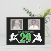 マフィアのスタイルの写真の第30誕生祝い 招待状 (スタンド正面)