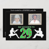 マフィアのスタイルの写真の第30誕生祝い 招待状 (正面/裏面)