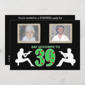 マフィアのスタイルの写真第40の誕生祝い 招待状 (正面/裏面)