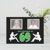 マフィアのスタイルの写真第70の誕生祝い 招待状 (スタンド正面)