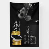 マフィアの妻 & カクテル ブラック バチェロレッテ パーティー 横断幕 (縦)