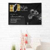 マフィアの妻 & カクテル ブラック バチェロレッテ パーティー 横断幕 (インサイチュ)