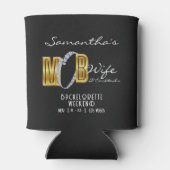 マフィアの妻 & カクテル ブラック バチェロレッテ パーティー 缶クーラー (裏面)