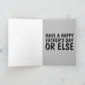 マフィアの父の日のギャングおもしろいカード カード (内部)