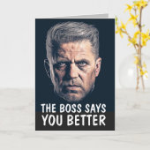 マフィアの父の日のギャングおもしろいカード カード (黄色い花)