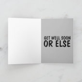 マフィアより「早く治れ」ギャングステッカーカード カード (内部)