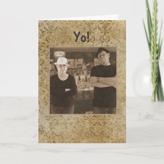 マフィアイタリアン誕生日ウィッシュ カード (正面)