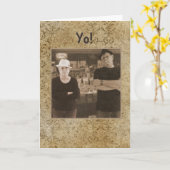 マフィアイタリアン誕生日ウィッシュ カード (黄色い花)