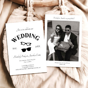 マフィアカップルエレガントモダントレンディーシッ結婚クス 招待状