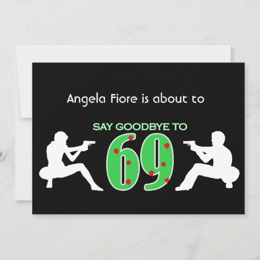 マフィアスタイル70誕生祝い 招待状 (正面)