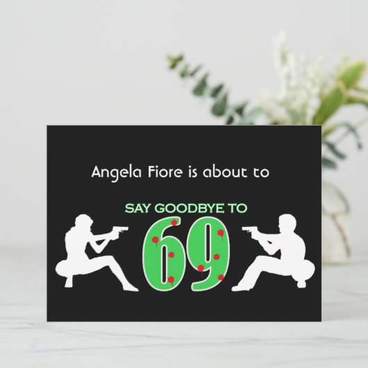 マフィアスタイル70誕生祝い 招待状 (スタンド正面)