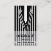 マフィアスーツバチュラーパーティチケット招待状 名刺 (正面)