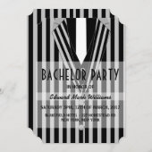 マフィアスーツ独身最後の夜 招待状 (正面/裏面)
