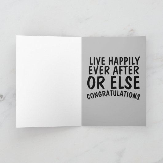 マフィア結婚の祝いおもしろいガスターカード カード (内部)