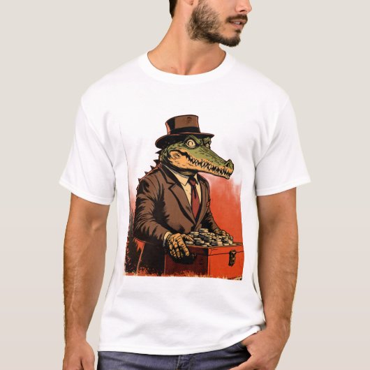 マフィア ワニ ボス Tシャツ (正面)