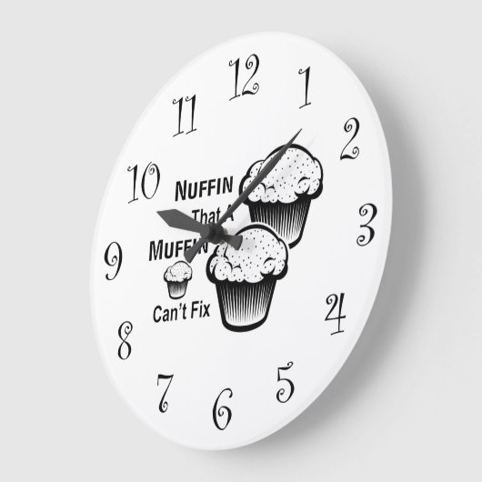 マフィンが壁の時計を固定できないヌフィン ラージ壁時計 (傾斜)