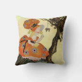 マフィンちゃんとクモ、ヴィンテージ・マザー・グース クッション (裏面)