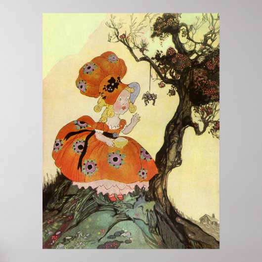 マフィンちゃんとクモ、ヴィンテージ・マザー・グース ポスター (正面)