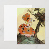 マフィンちゃんとクモ、ヴィンテージ・マザー・グース 招待状 (正面/裏面)