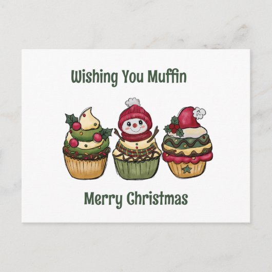 マフィンでメリークリスマスを願って シーズンポストカード (正面)