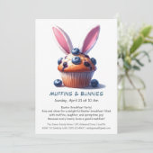 マフィンと朝のひととき - イースターの朝食パーティー 招待状 (スタンド正面)